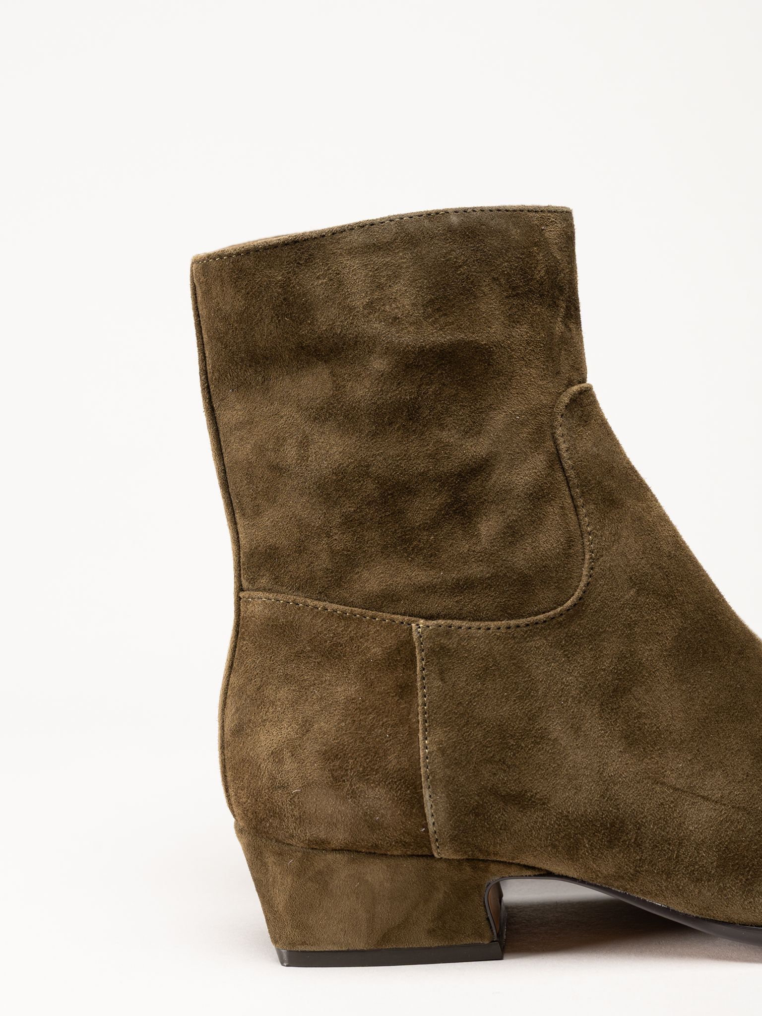 Steve Madden - Dusty - Olivgröna stövletter i mocka