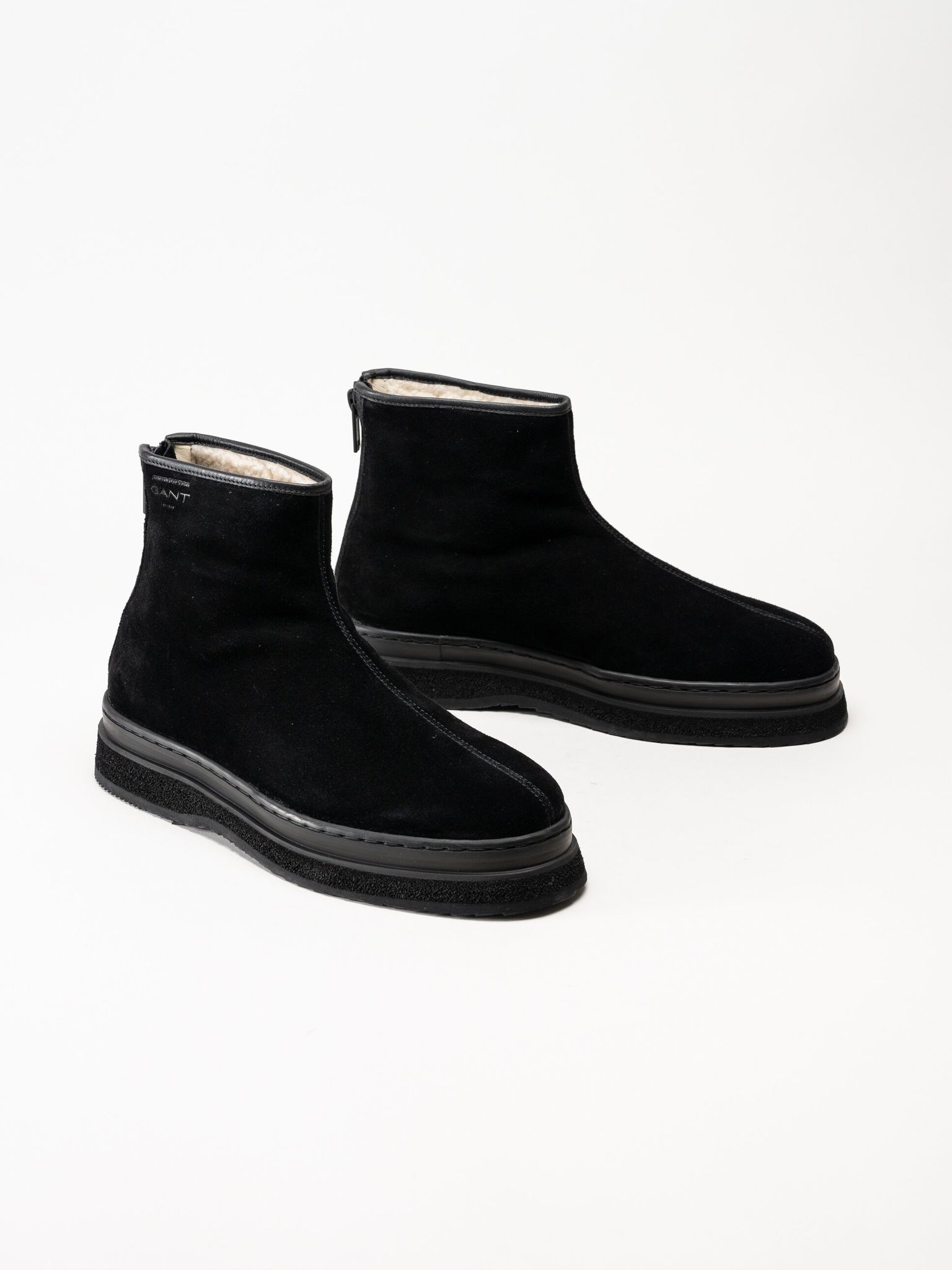 Gant Footwear - Blistown - Svarta varmfodrade boots i mocka