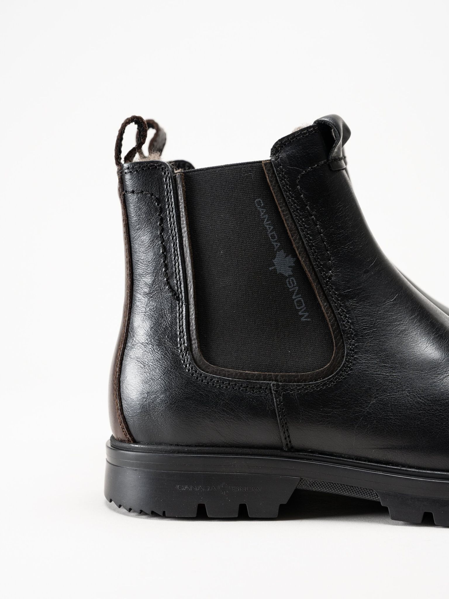 Canada Snow - Mount Faden - Svarta fodrade boots i skinn