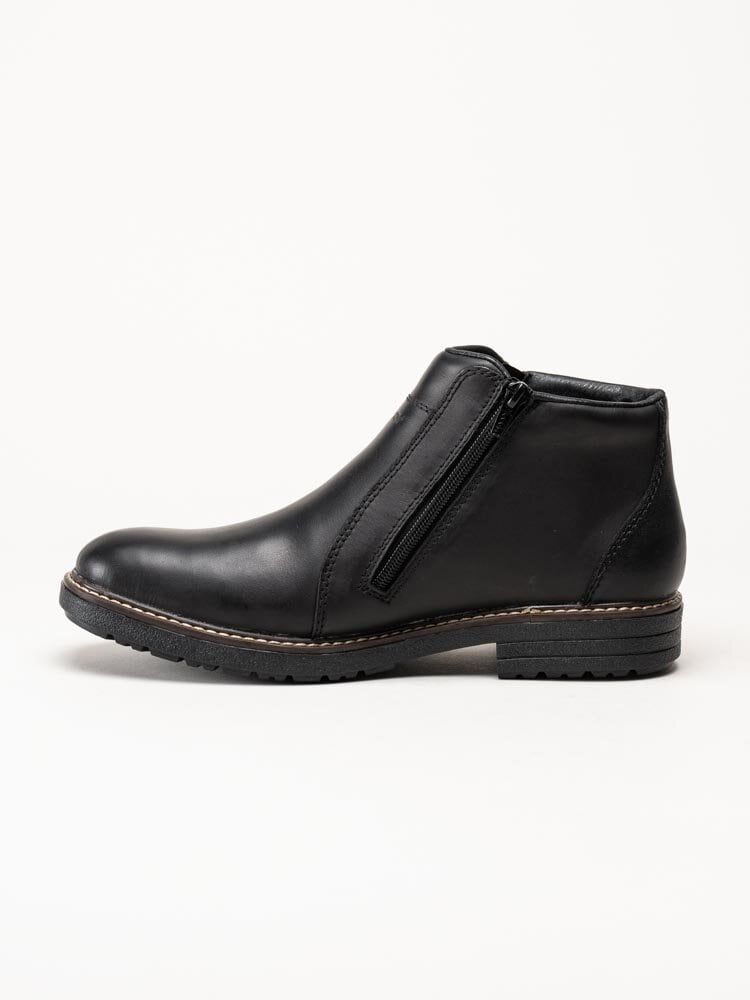 Rieker - Svarta chelsea boots i skinn