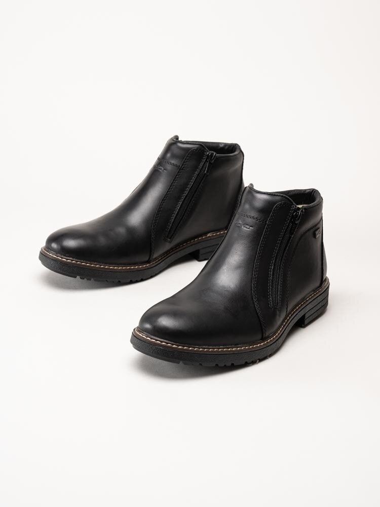 Rieker - Svarta chelsea boots i skinn
