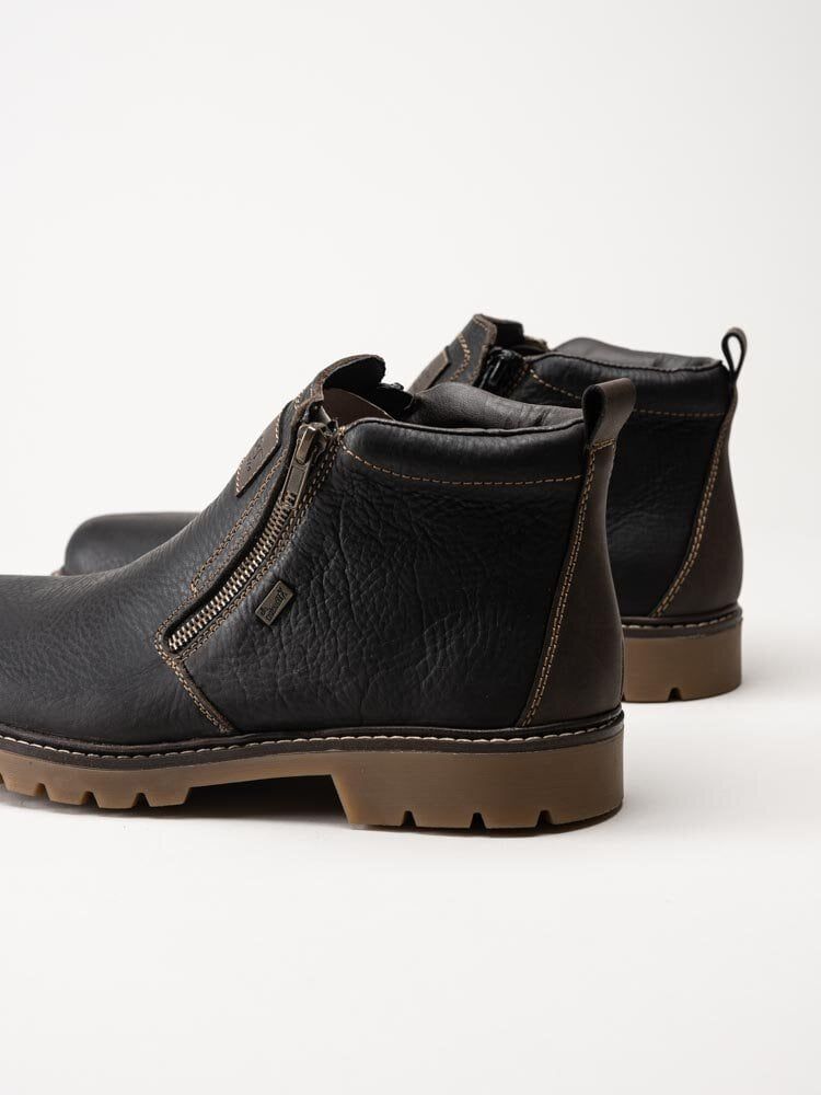 Rieker - Mörkbruna fodrade boots i skinn