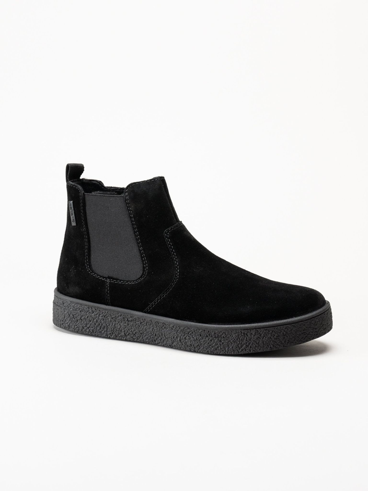 Rieker - Svarta fodrade curlingkängor i mocka