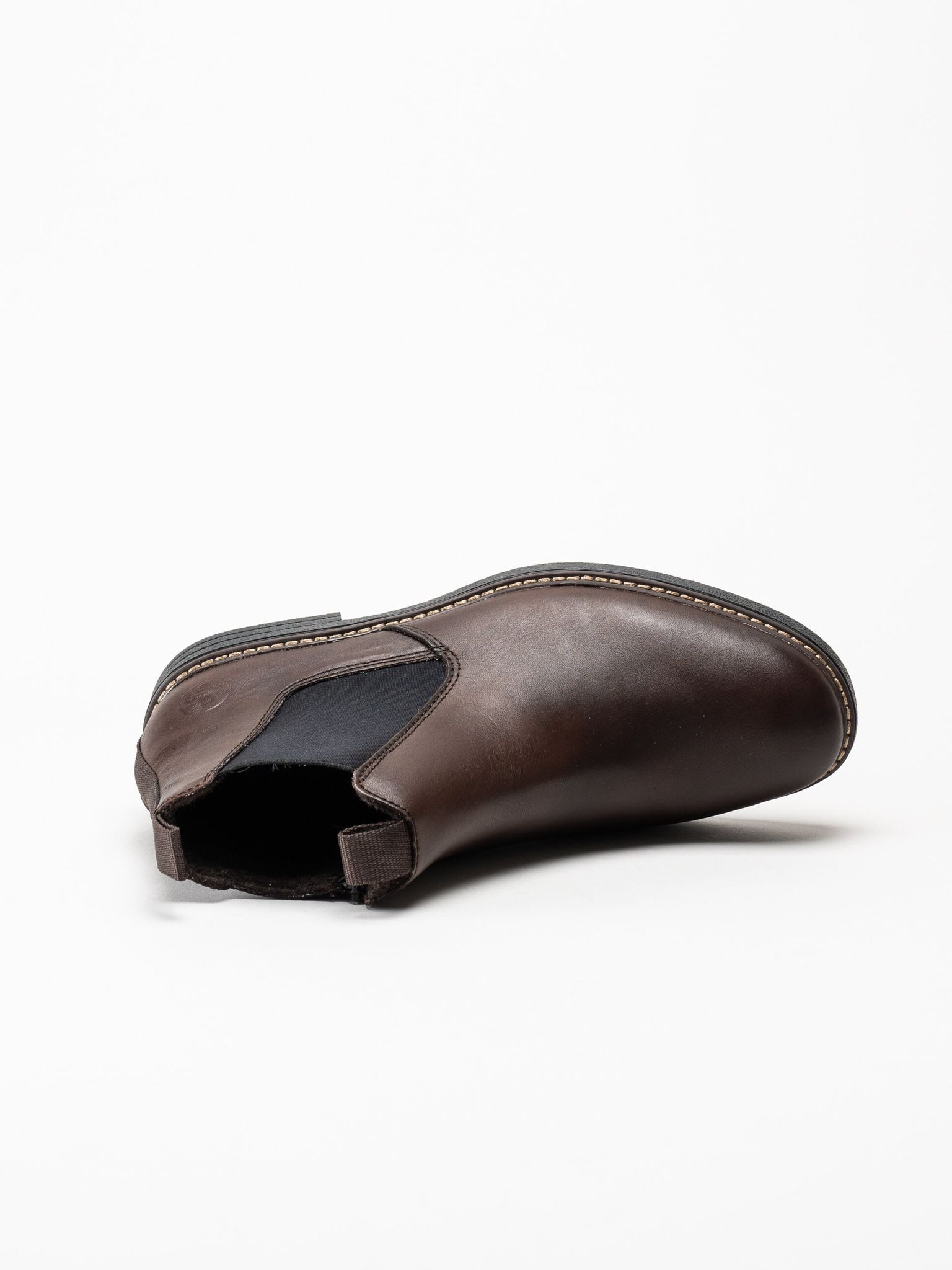 Rieker - Mörkbruna chelsea boots i skinn