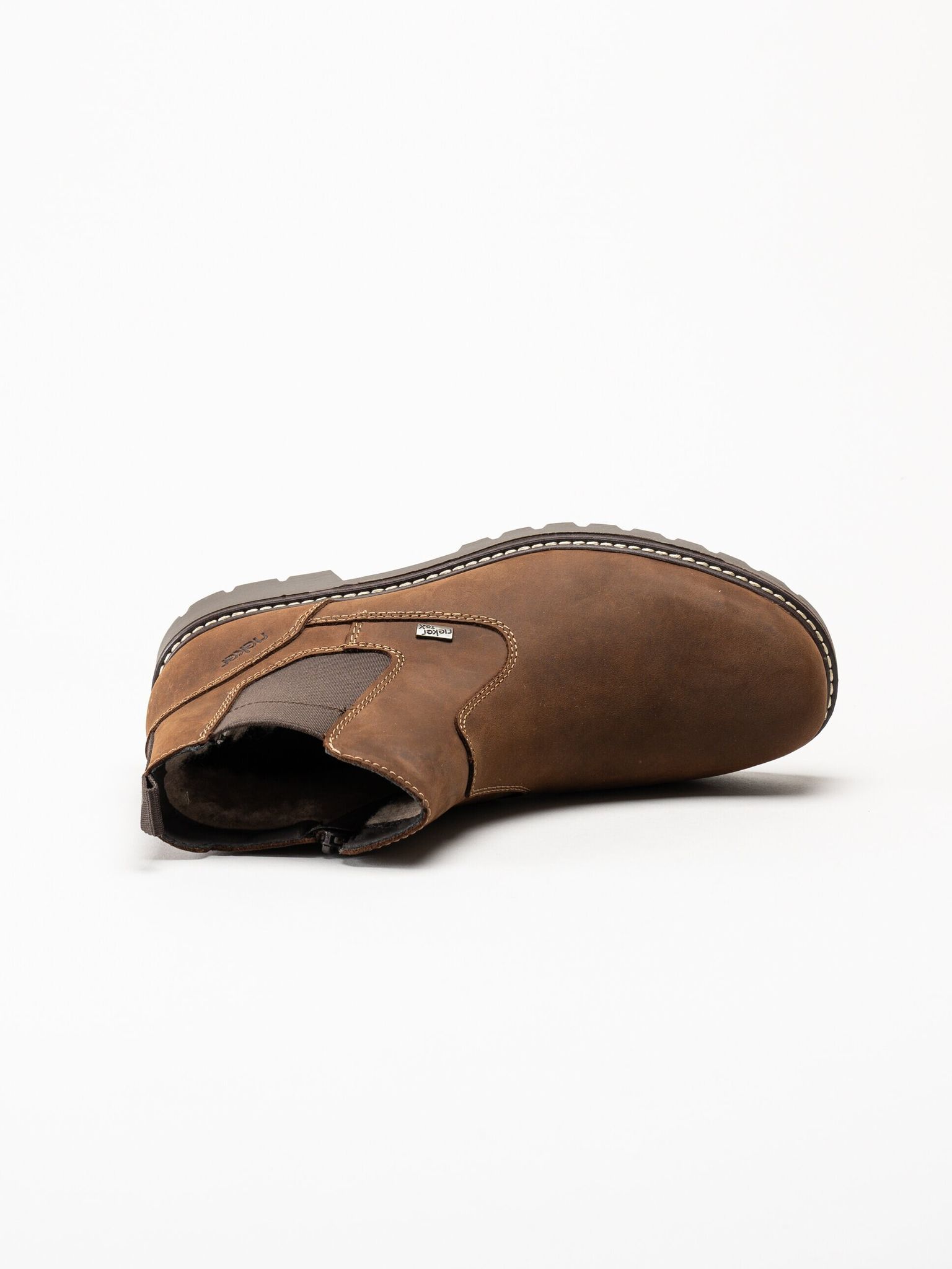 Rieker - Bruna fodrade Chelsea boots i oljad nubuck