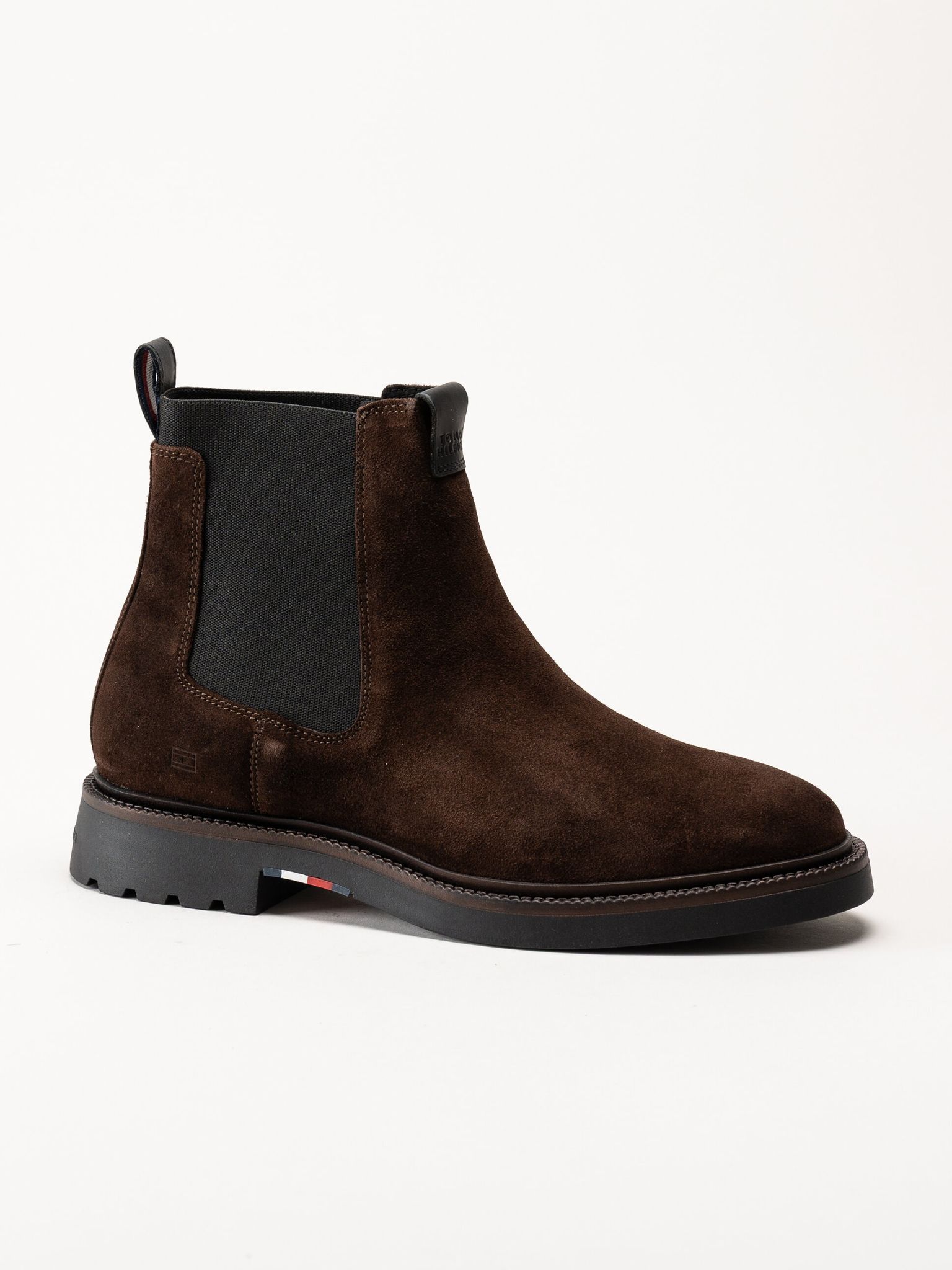 Tommy Hilfiger - Hilfiger Comfort Lwt Sde Chel - Mörkbruna chelsea boots i mocka