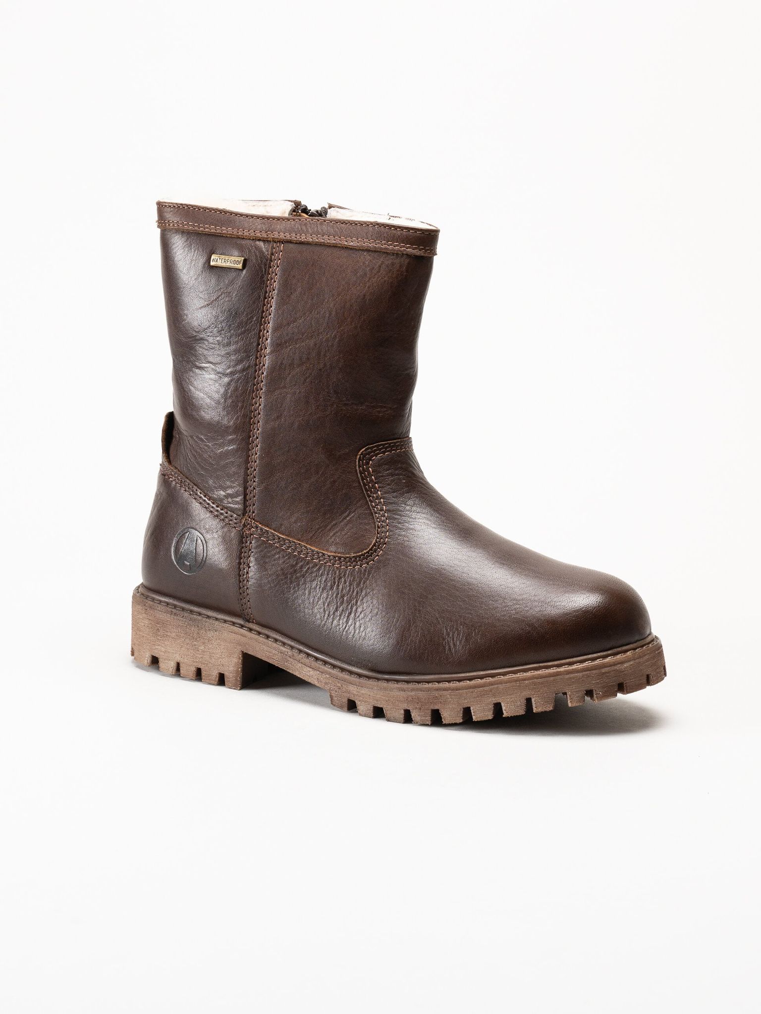 Axelda - Belluno - Bruna fodrade boots i skinn