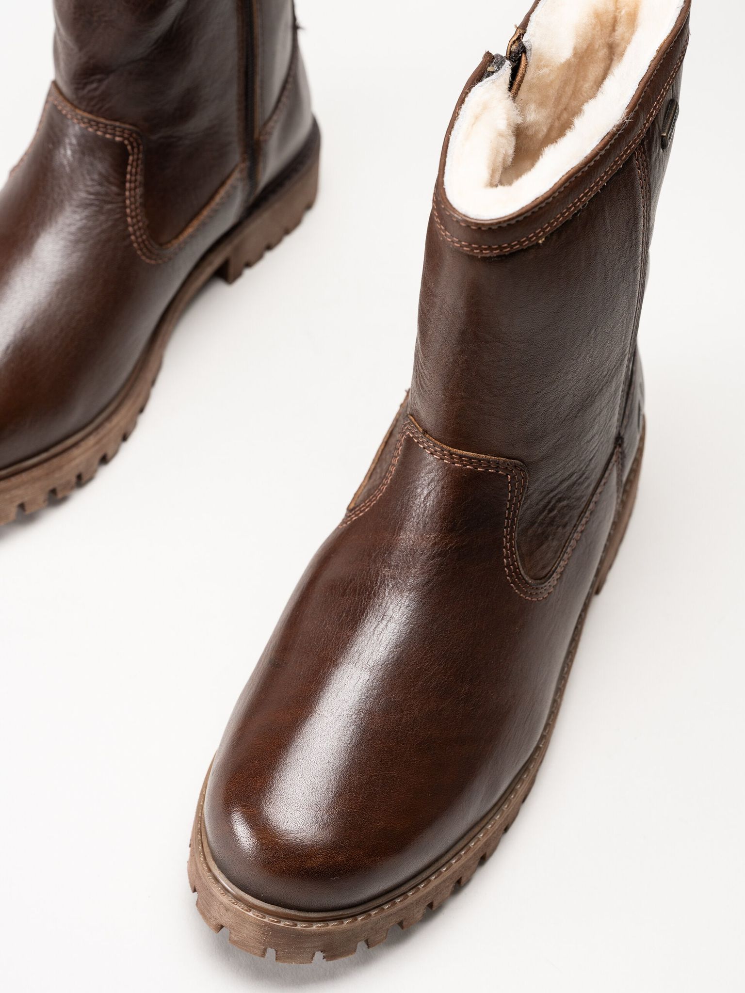 Axelda - Belluno - Bruna fodrade boots i skinn