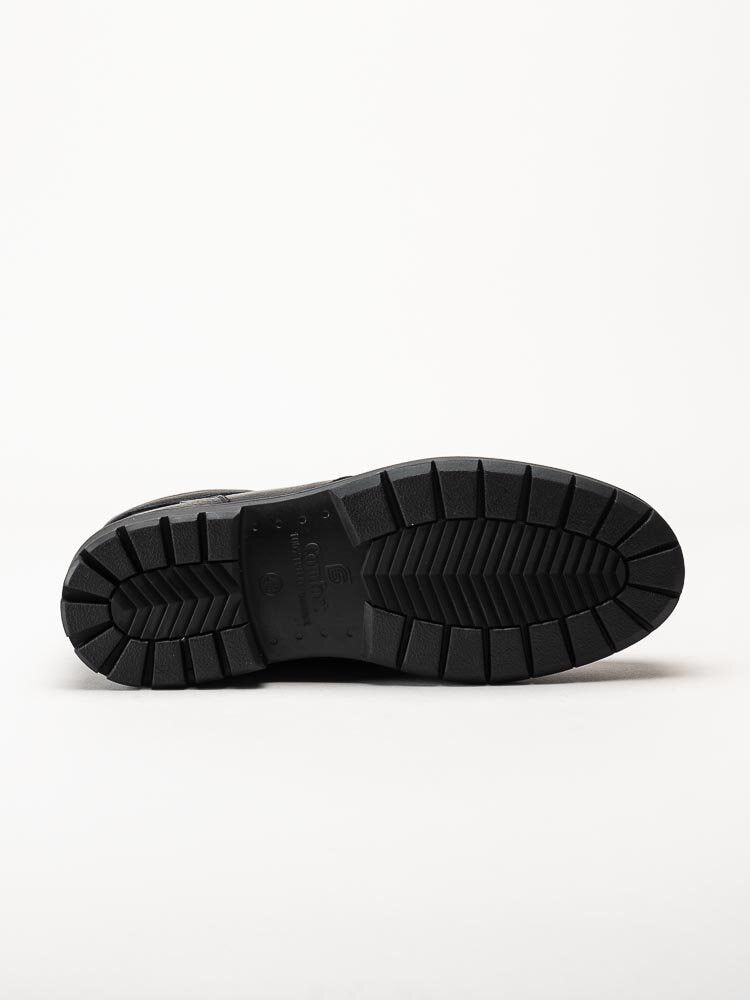 G Comfort - Svarta boots i narvsatt skinn med fårskinnsfoder