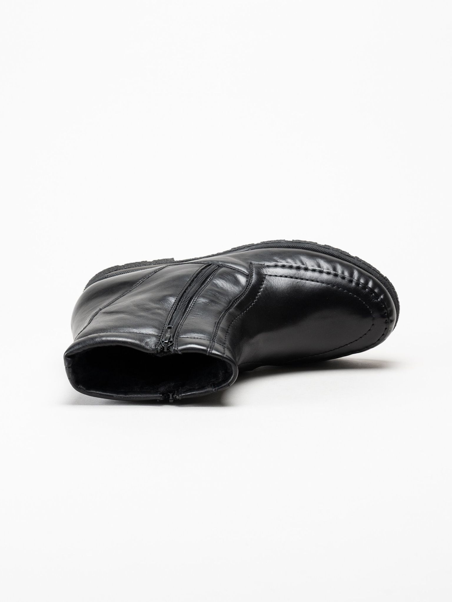 Marco Bossi - Svarta fodrade boots i skinn