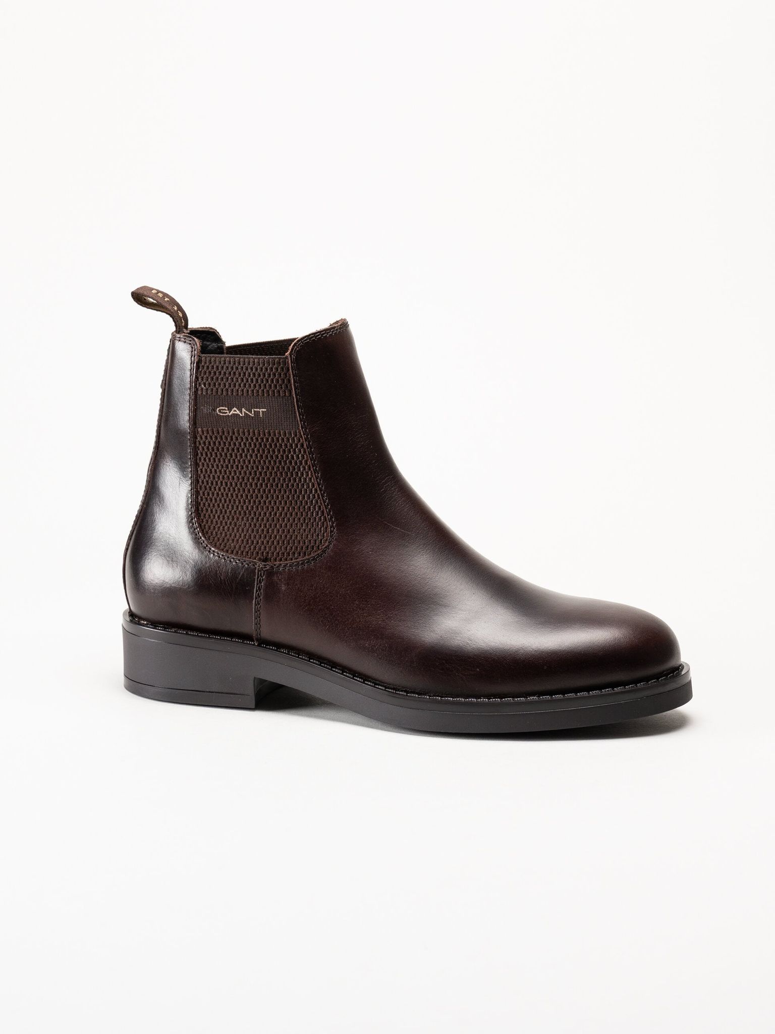 Gant Footwear - Prepdale - Mörkbruna Chelsea boots i skinn