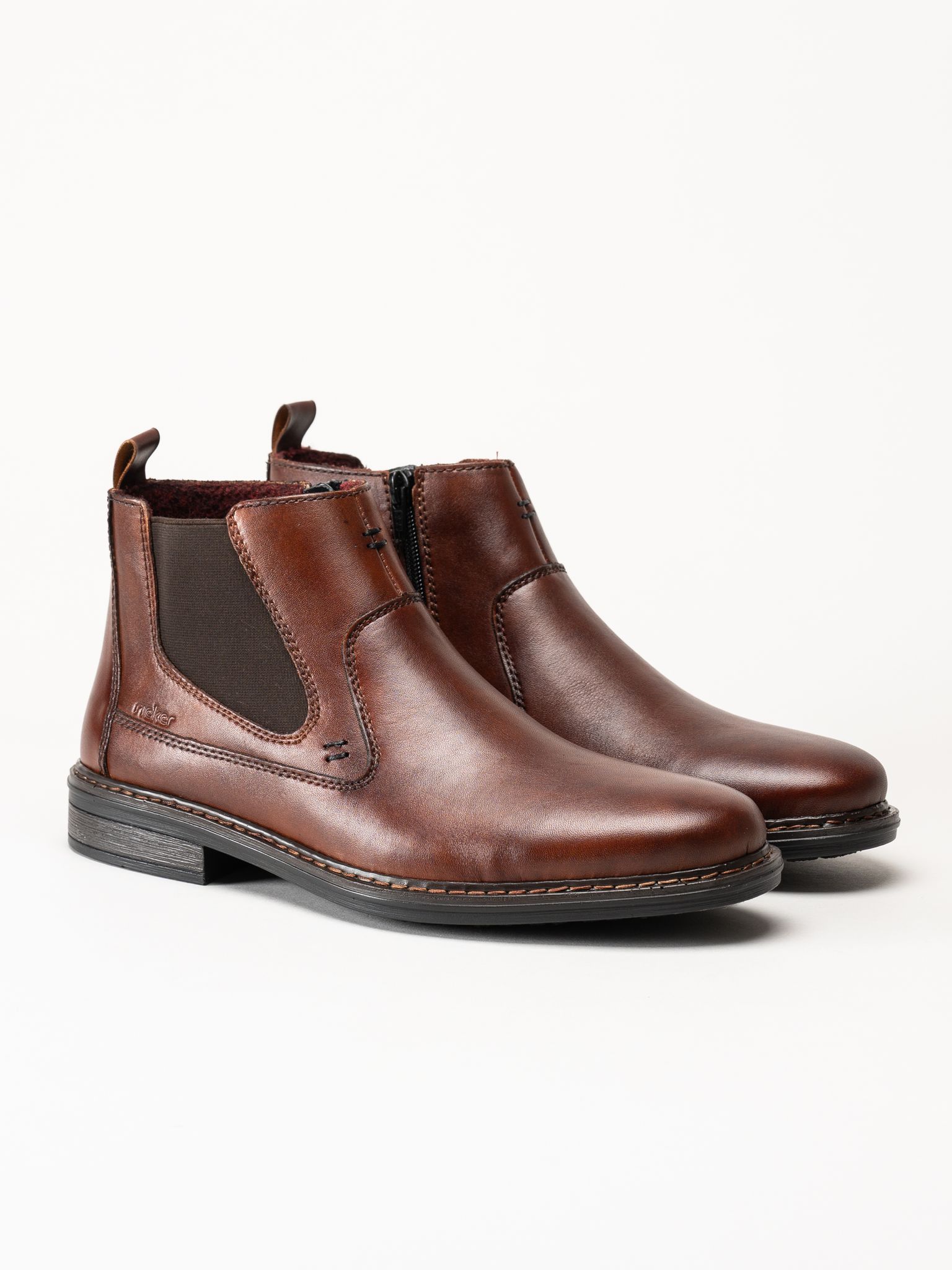Rieker - Ljusbruna fodrade chelsea boots