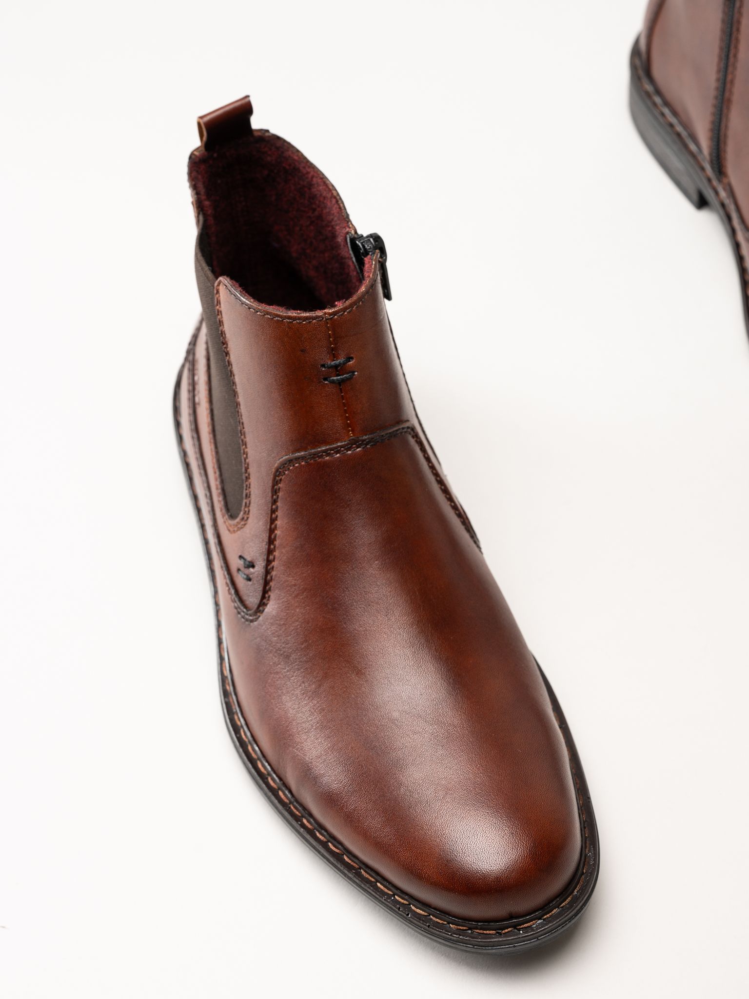 Rieker - Ljusbruna fodrade chelsea boots