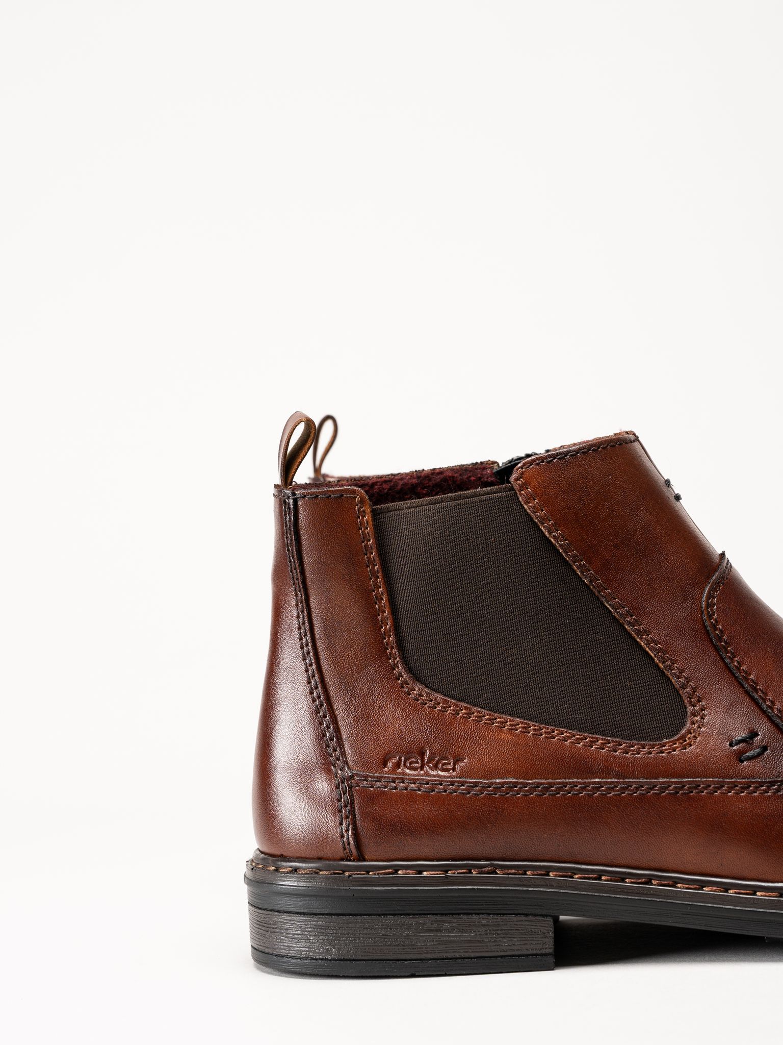 Rieker - Ljusbruna fodrade chelsea boots