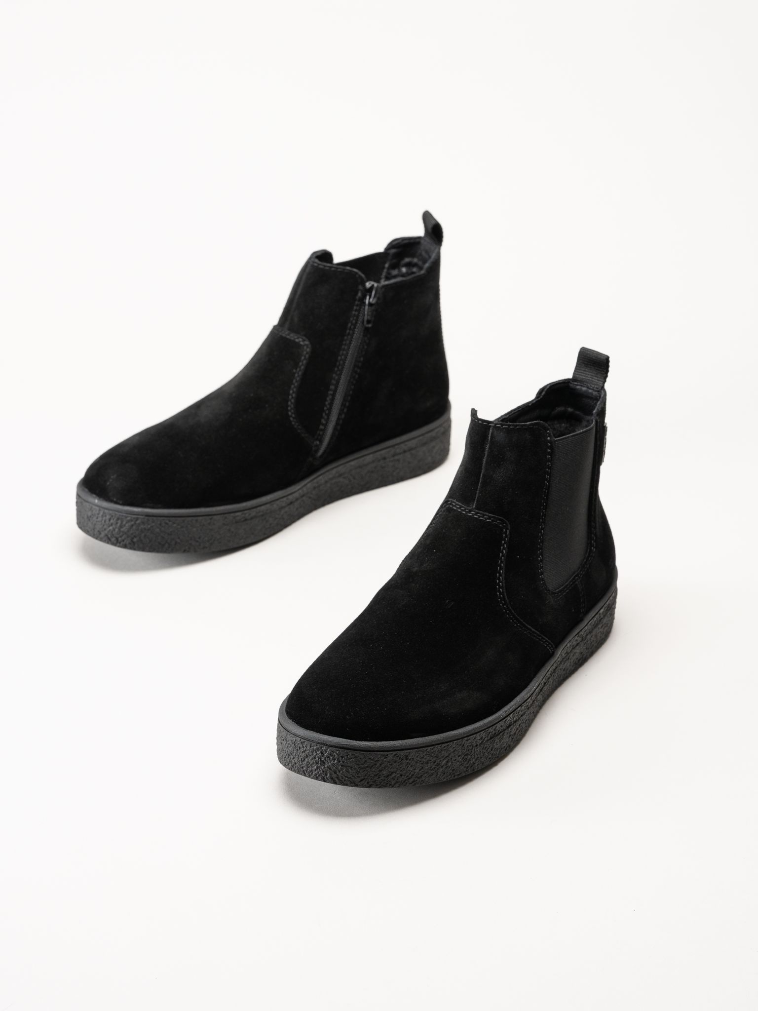 Rieker - Svarta fodrade mockaboots