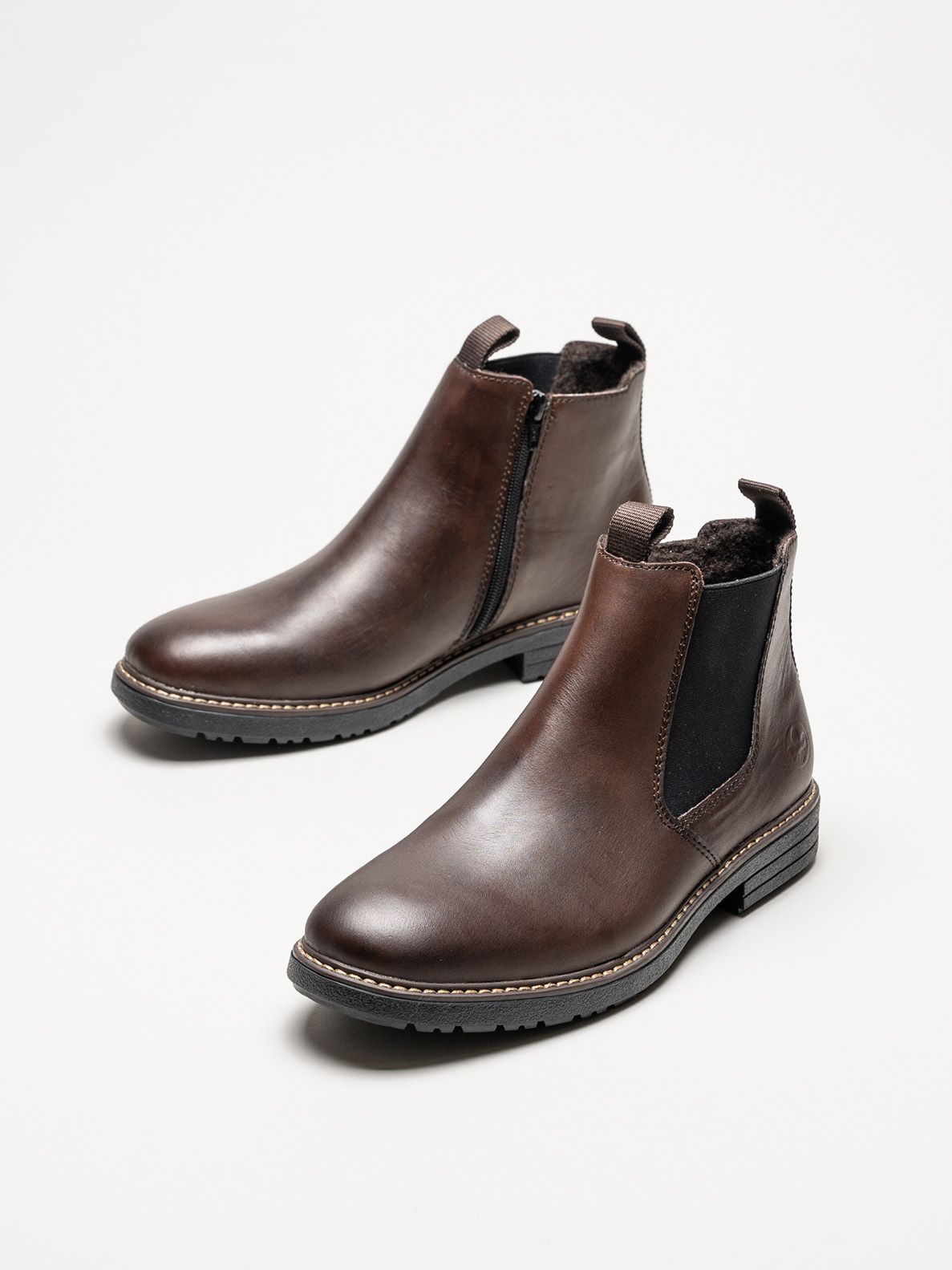 Rieker - Mörkbruna fodrade boots