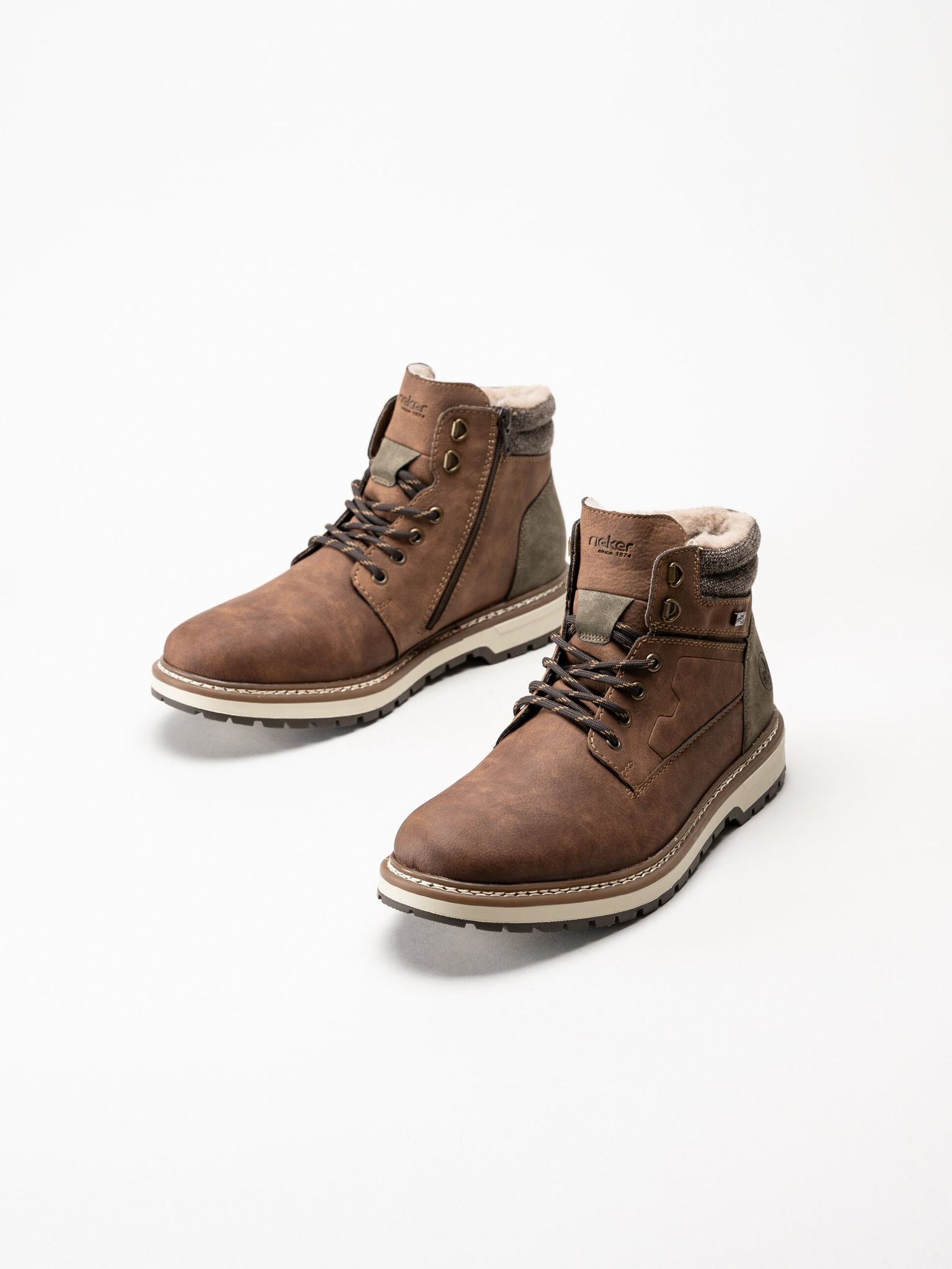 Rieker - Bruna fodrade kängor