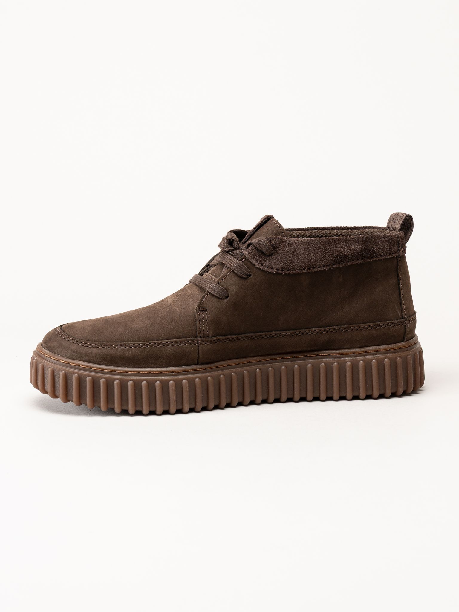 Clarks - Torhill Lace Hi - Mörkbruna snörskor
