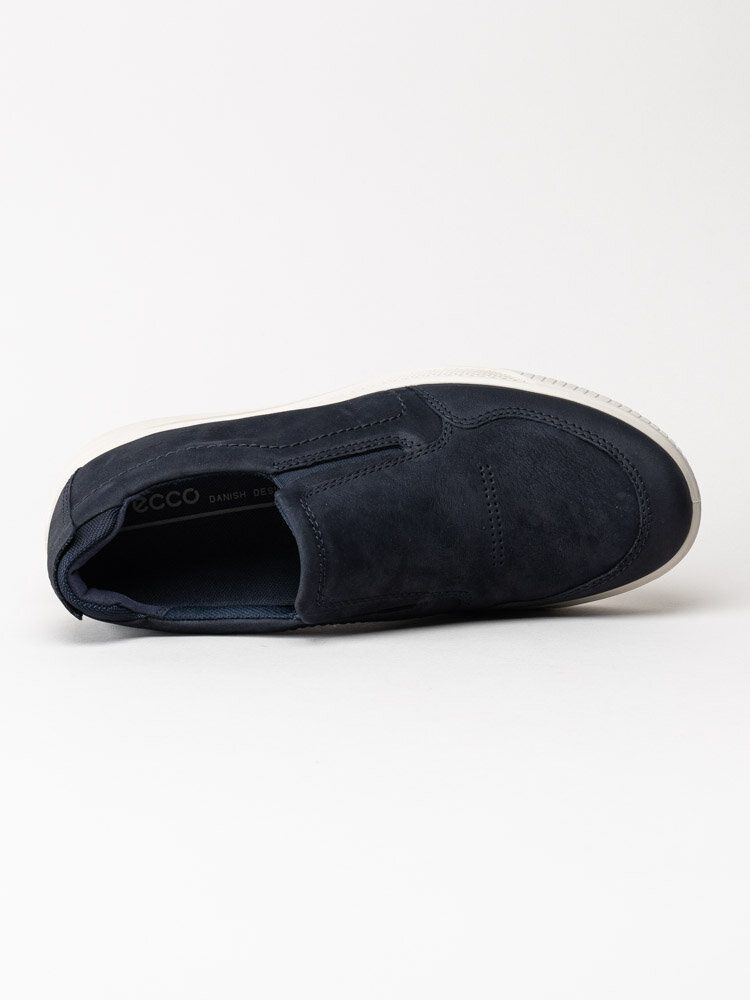 Ecco - Byway M Slip On - Blå slip on skor i oljad nubuck