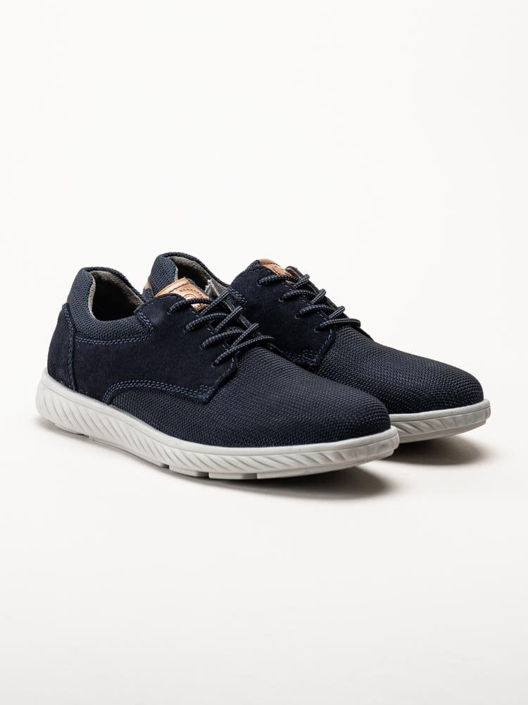 Bugatti - Mörkblå sneakers i textil