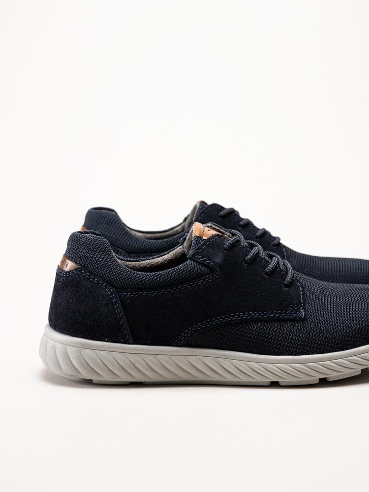 Bugatti - Mörkblå sneakers i textil