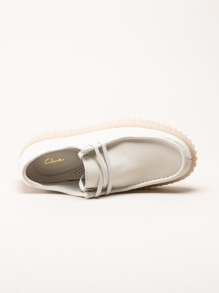Clarks - Torhill Lo G - Vita skor i mjukt skinn