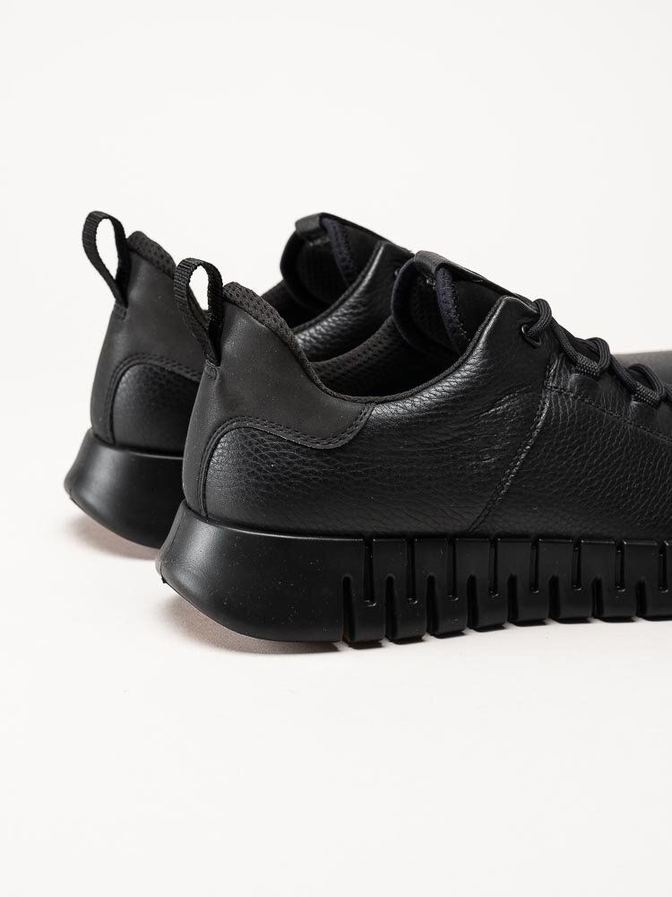 Ecco - Gruuv Sneaker Lea GTX - Svarta skinnsneakers med Gore-Tex
