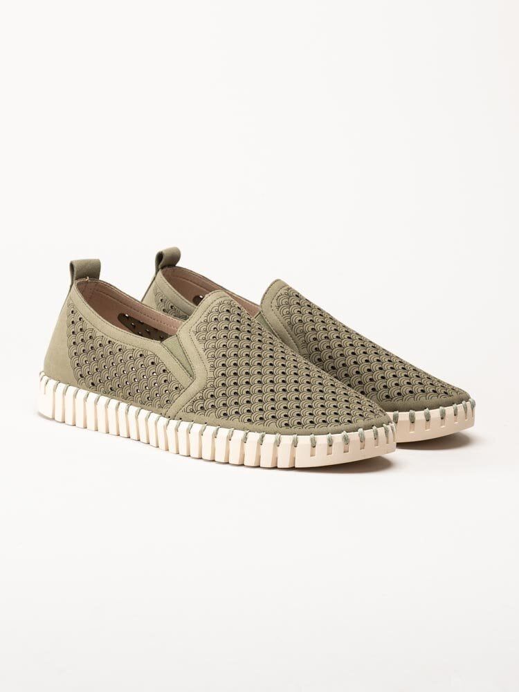 Ilse Jacobsen - Tulip Men - Gröna slip on skor