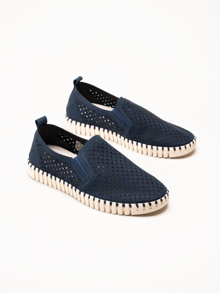 Ilse Jacobsen - Tulip Men - Mörkblå slip on skor