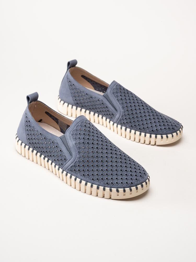 Ilse Jacobsen - Tulip Men - Blå slip on skor