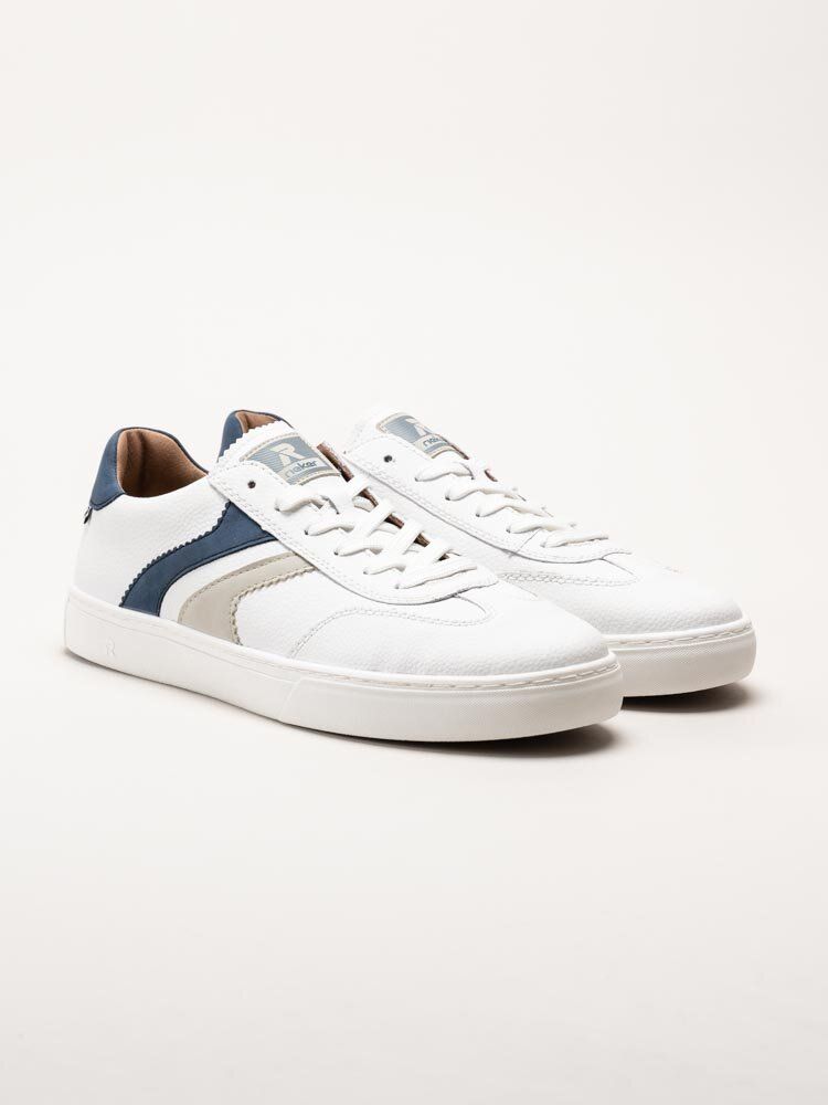 Rieker - Vita sneakers i skinn