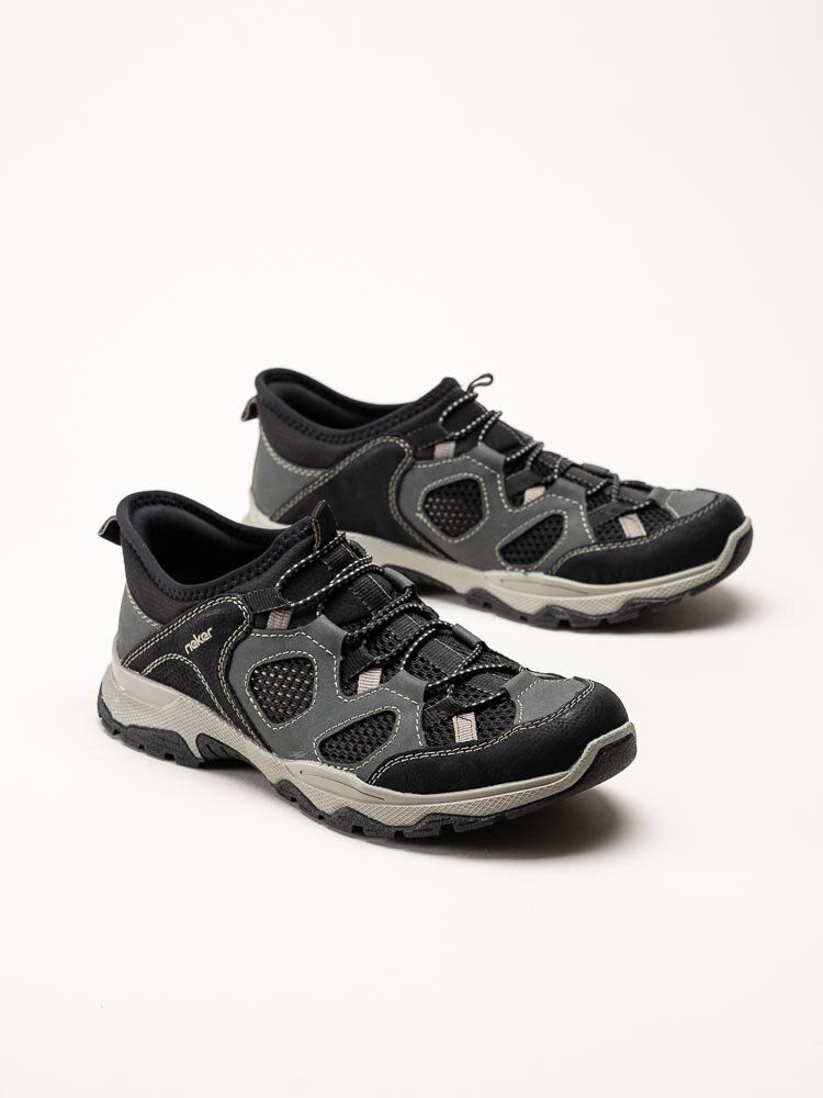 Rieker - Grå svarta fritidsskor