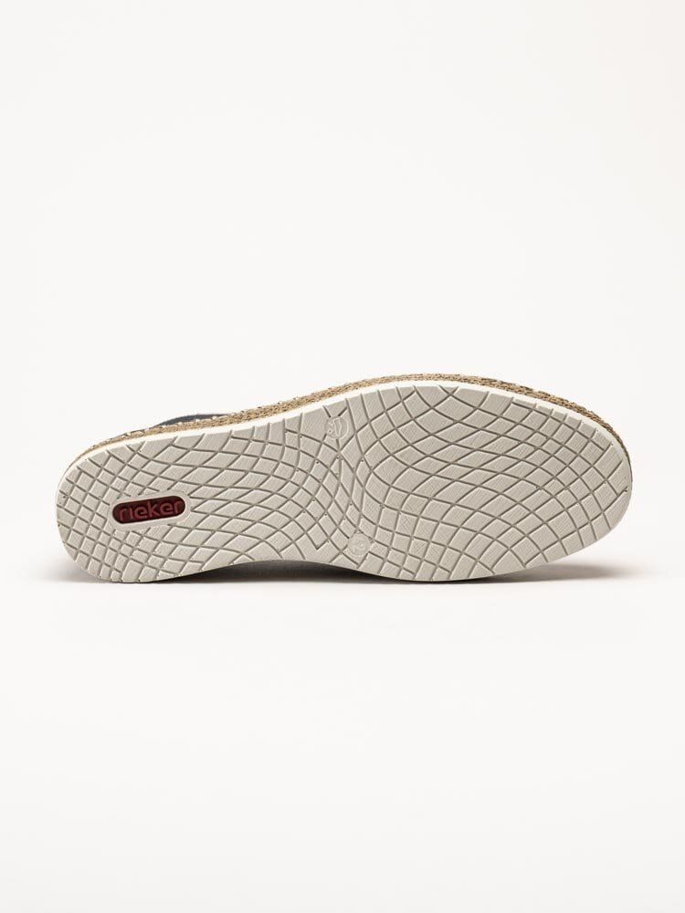 Rieker - Mörkblå slip on skor i nubuck