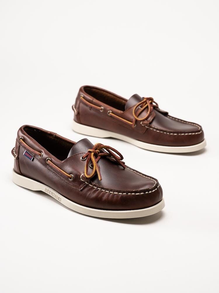 Sebago - Portland Waxed - Bruna seglarskor i vaxat skinn