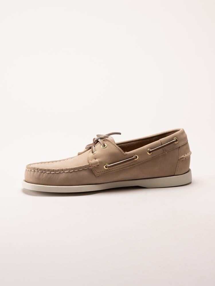 Sebago - Portland Flesh Out - Beige seglarskor i nubuck