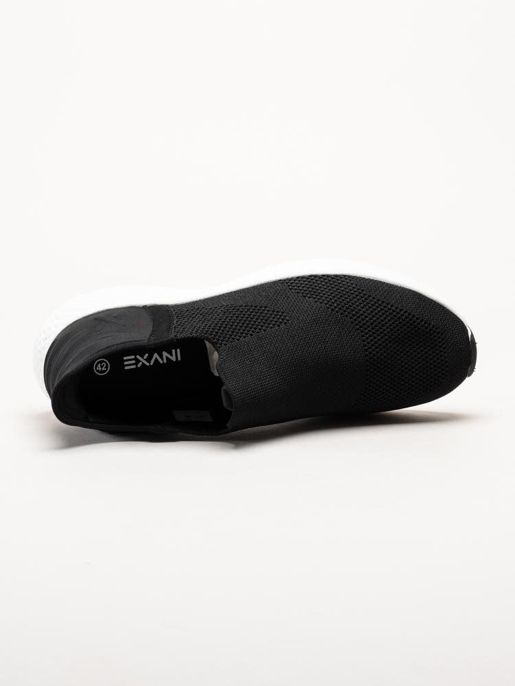 Exani - Ease M - Svarta slip on skor i textil