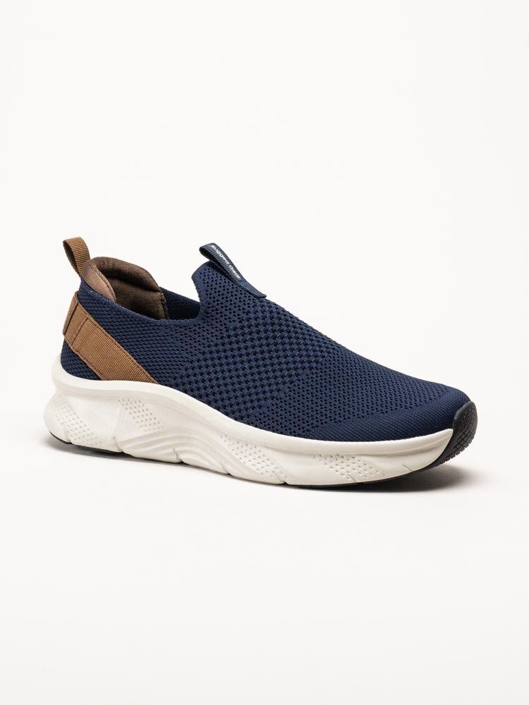 Rugged Gear - Mörkblå slip on sneakers i textil