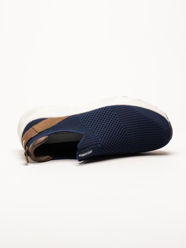 Rugged Gear - Mörkblå slip on sneakers i textil