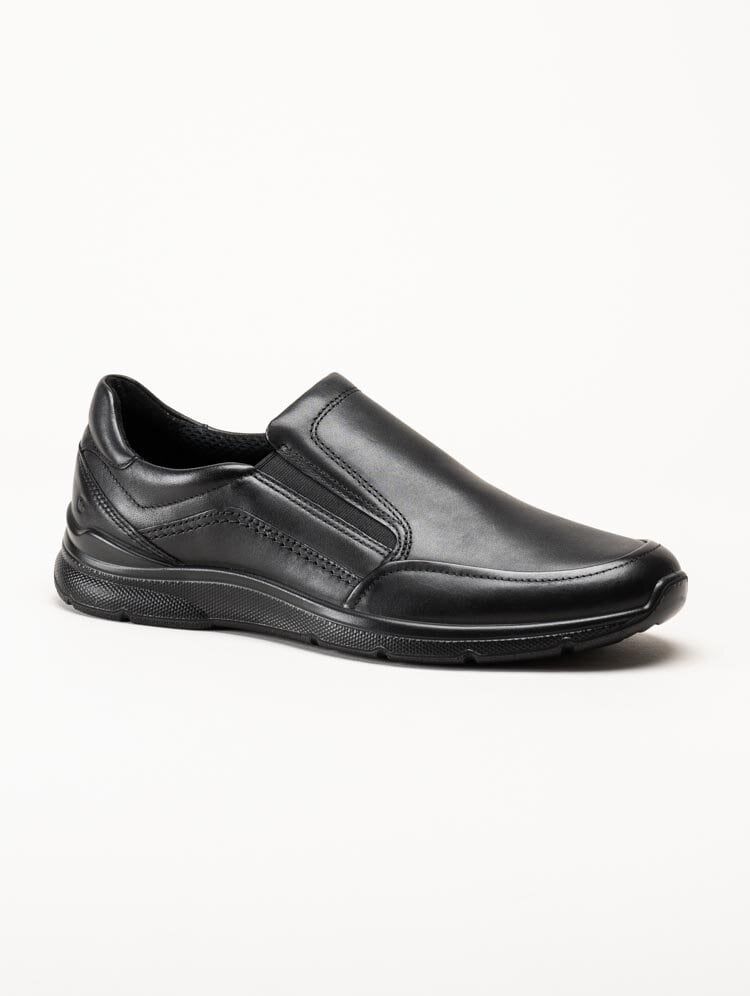 Ecco - Irving - Svarta slip on promenadskor i skinn