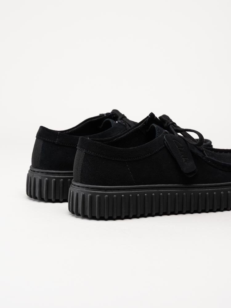 Clarks - Torhill lo G - Svarta snörskor i mocka