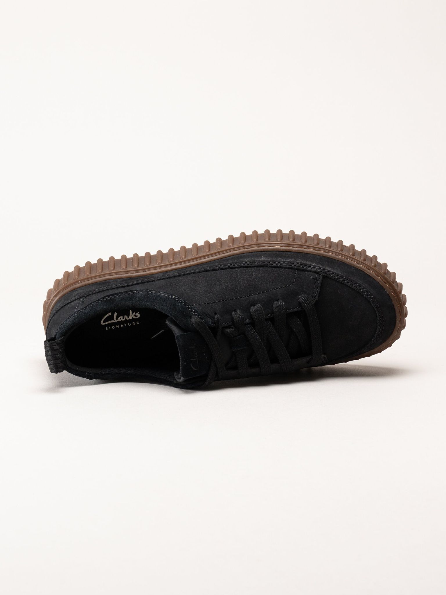 Clarks - Torhill Lace G - Svarta snörskor i nubuck och mocka