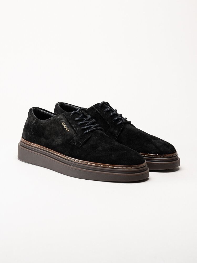 Gant Footwear - Kinzoon low lace - Svarta mockaskor med snörning