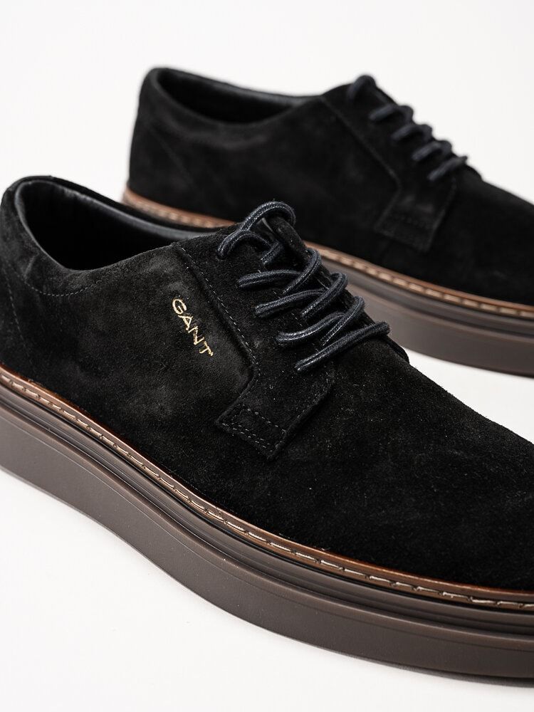 Gant Footwear - Kinzoon low lace - Svarta mockaskor med snörning