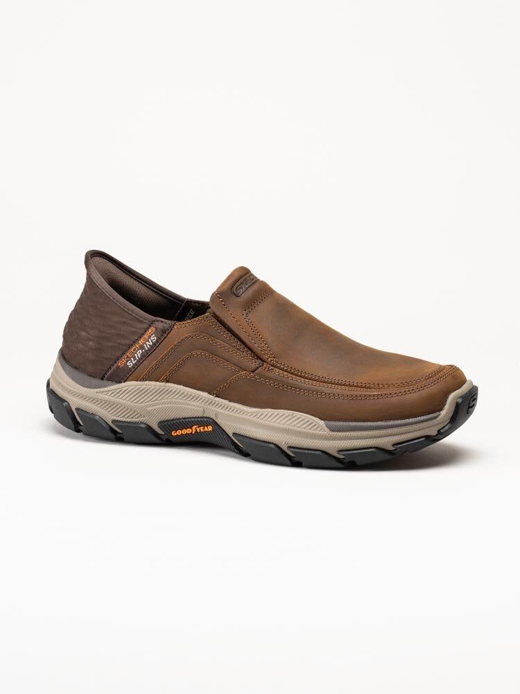 Skechers - Slip-Ins Respected - Elgin - Bruna slip-Ins promenadskor i oljad nubuck