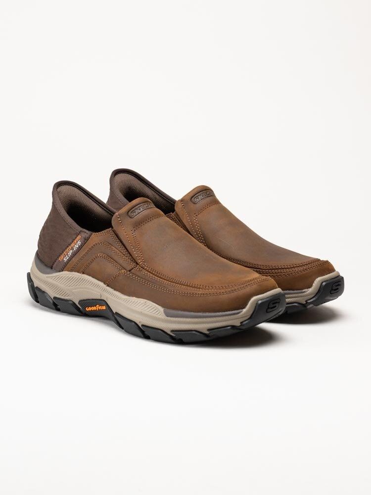 Skechers - Slip-Ins Respected - Elgin - Bruna slip-Ins promenadskor i oljad nubuck