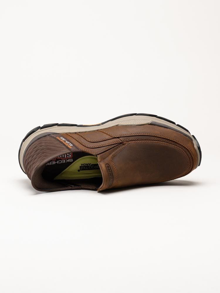 Skechers - Slip-Ins Respected - Elgin - Bruna slip-Ins promenadskor i oljad nubuck