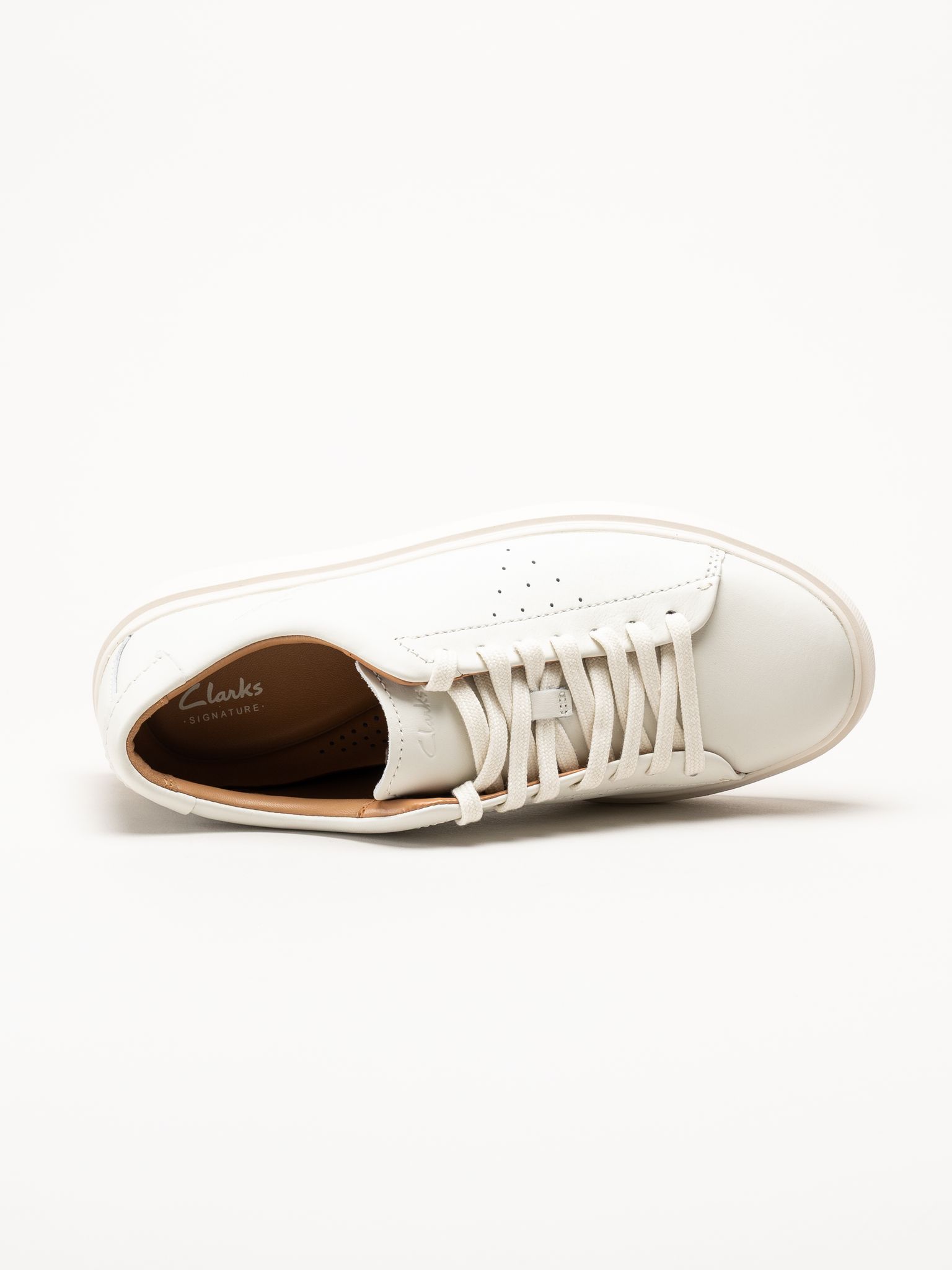 Clarks - Craft Swift - Vita sneakers i skinn