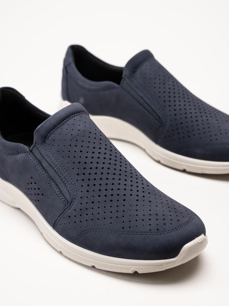 Ecco - Irving Slip On Perf - Mörkblå slip on sneakers