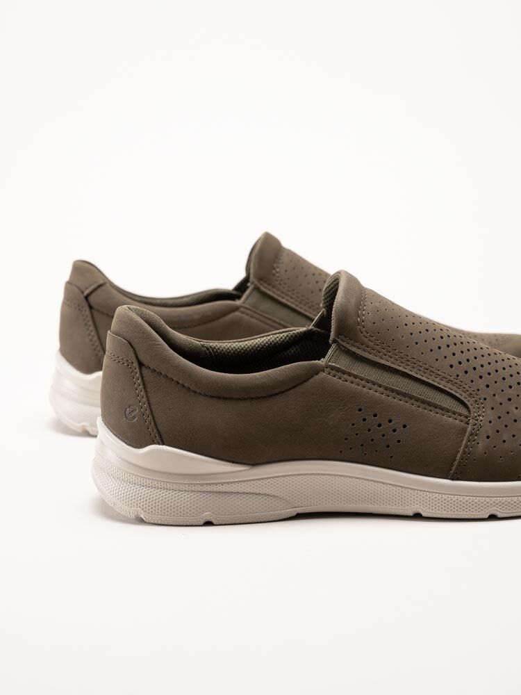 Ecco - Irving - Gröna slip on skor i nubuck