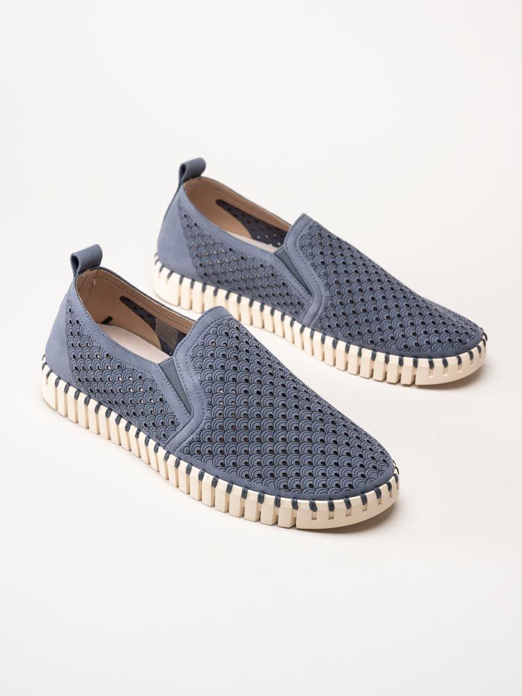 Ilse Jacobsen - Tulip Men - Blå slip on skor